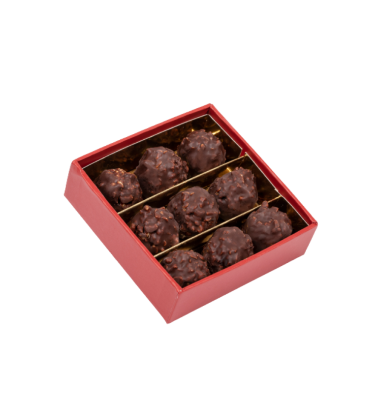 9 Mini Rochers Pralinés au Chocolat Noir 90g Chocolat Dardenne