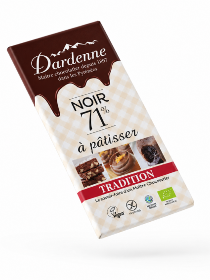 TRADITION ~ Chocolat Noir 71% à pâtisser - 200g