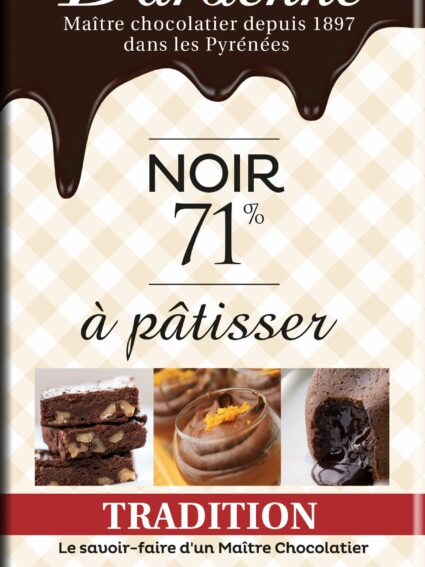 TRADITION ~ Chocolat Noir 71% à pâtisser - 200g
