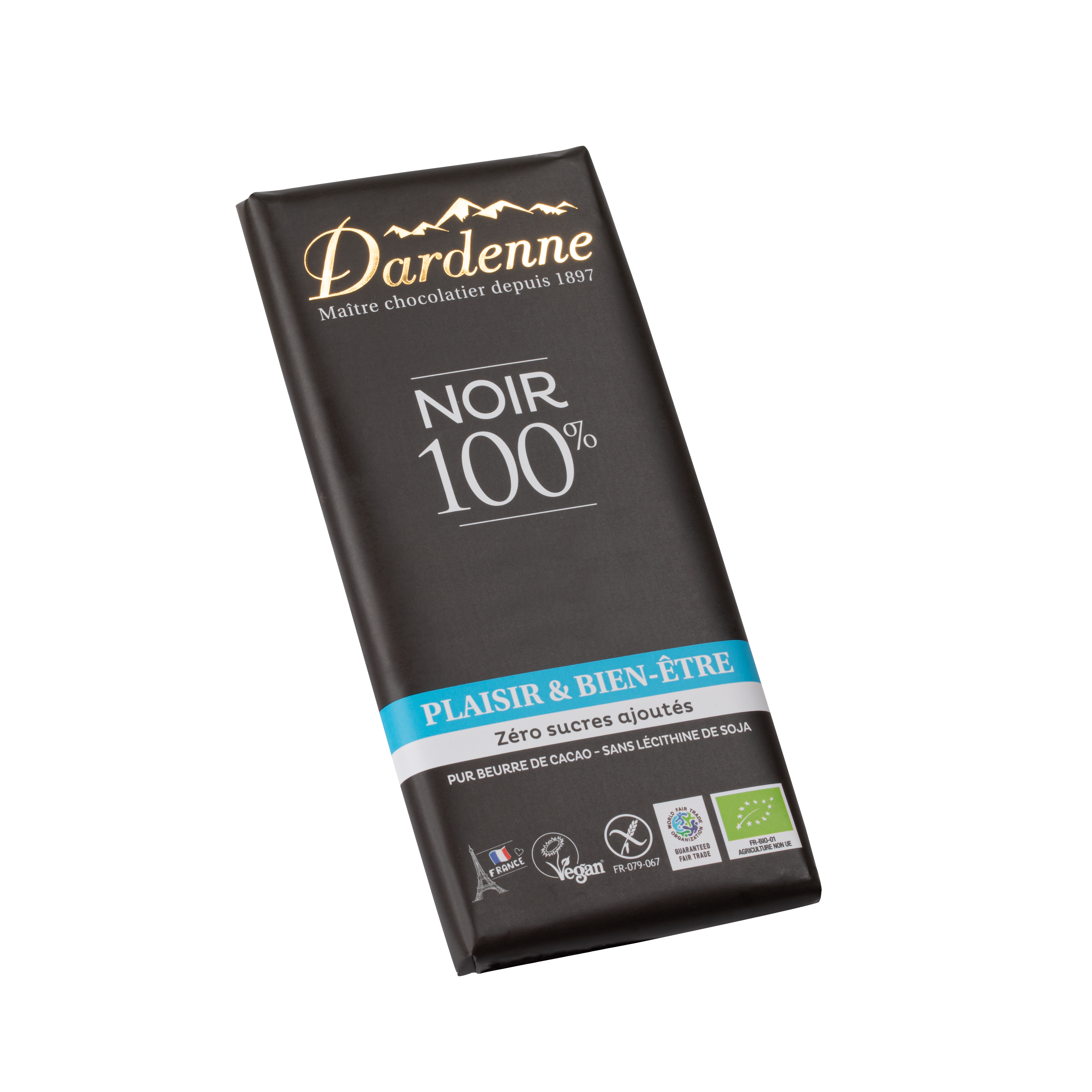 tablette chocolat noir sans sucre ajoute 100gr