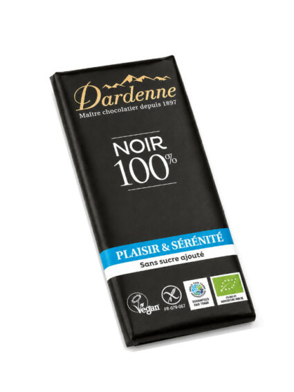Plaisir & Sérénité ~ NOIR 100% cacao, zéro sucres ajoutés - 70g