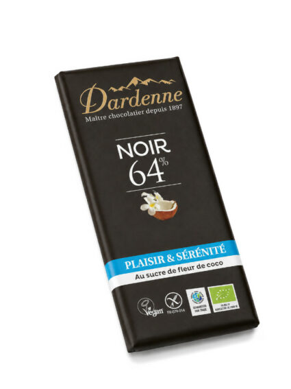 Plaisir & Sérénité ~ Chocolat NOIR au SUCRE de COCO - 80g