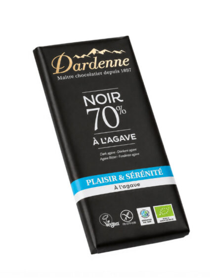 Plaisir & Sérénité~ Chocolat NOIR à l'AGAVE - 80g